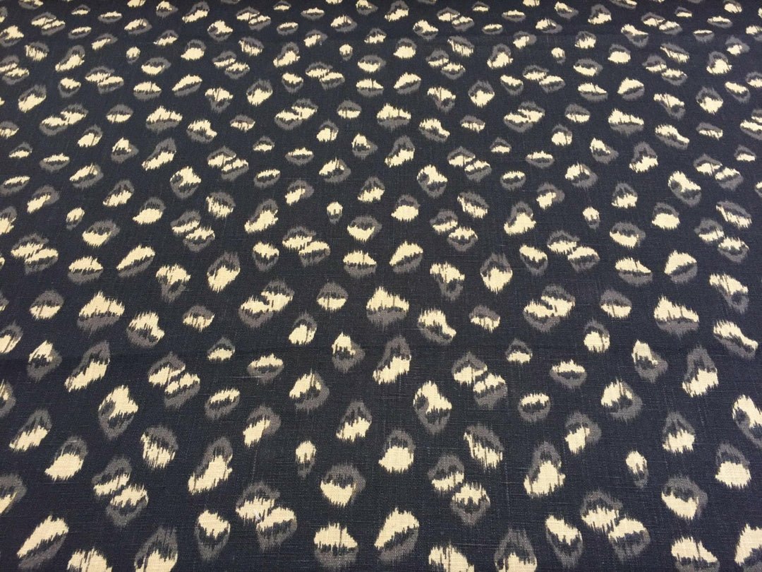 Lee Jofa & Kelly Wearstler Feline in Ebony Beige Made To Measure Professionally Made Roman Blind.