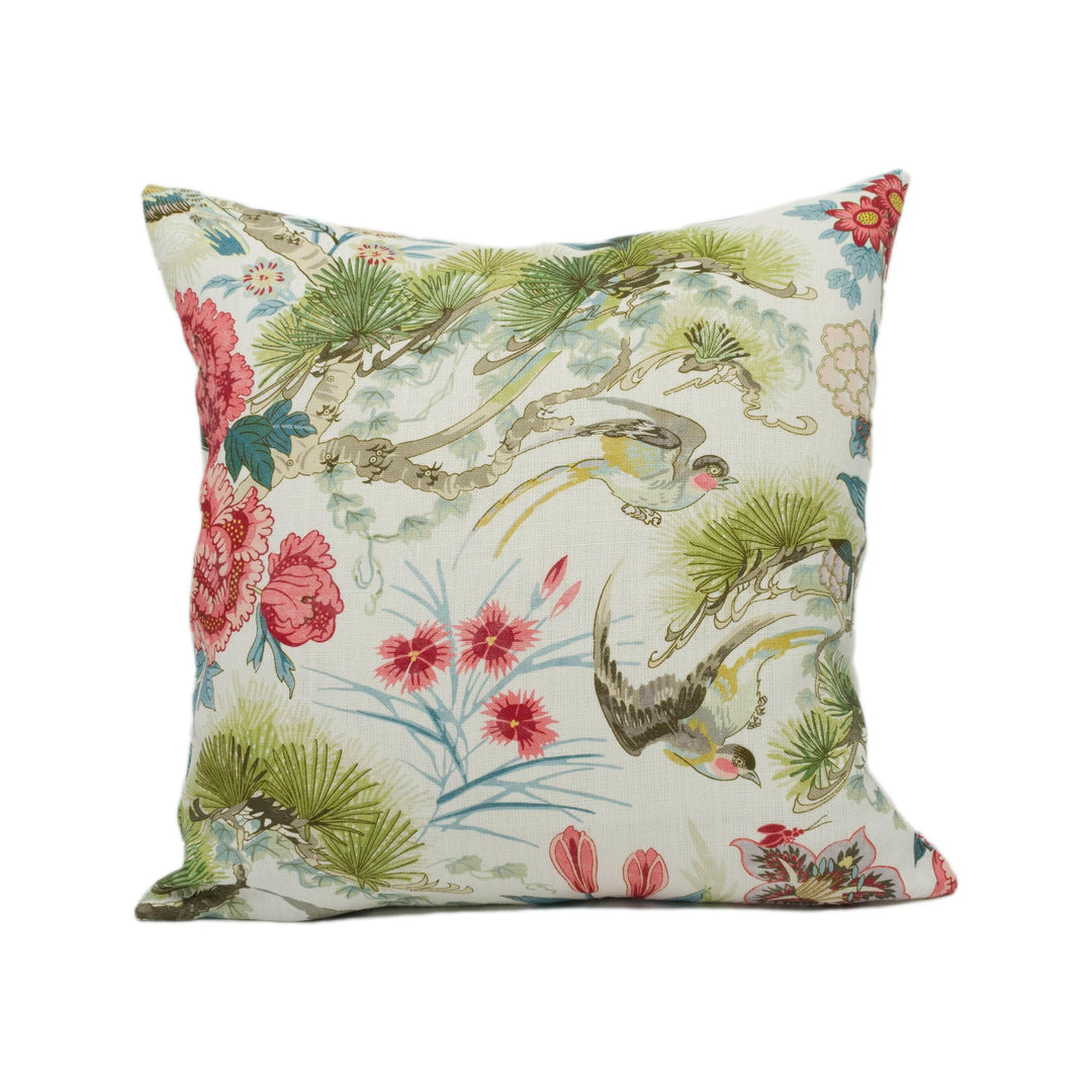 Scalamandre - Shenyang - Bloom - Timeless Traditional Chinoiserie Designer Cushion Cover - Handmade Throw Pillow Luxury Home Décor.