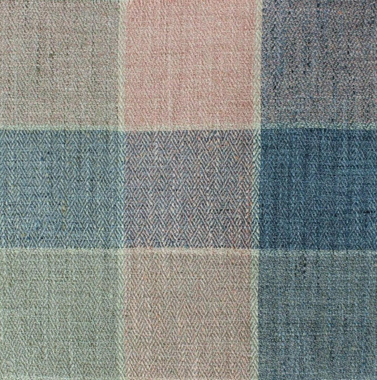 Voyage - Thornbury - Blush - Beautifully Bold Striped Cushion Cover - Soft Hazy Herringbone Detail - Handmade Throw Pillow Designer Home.