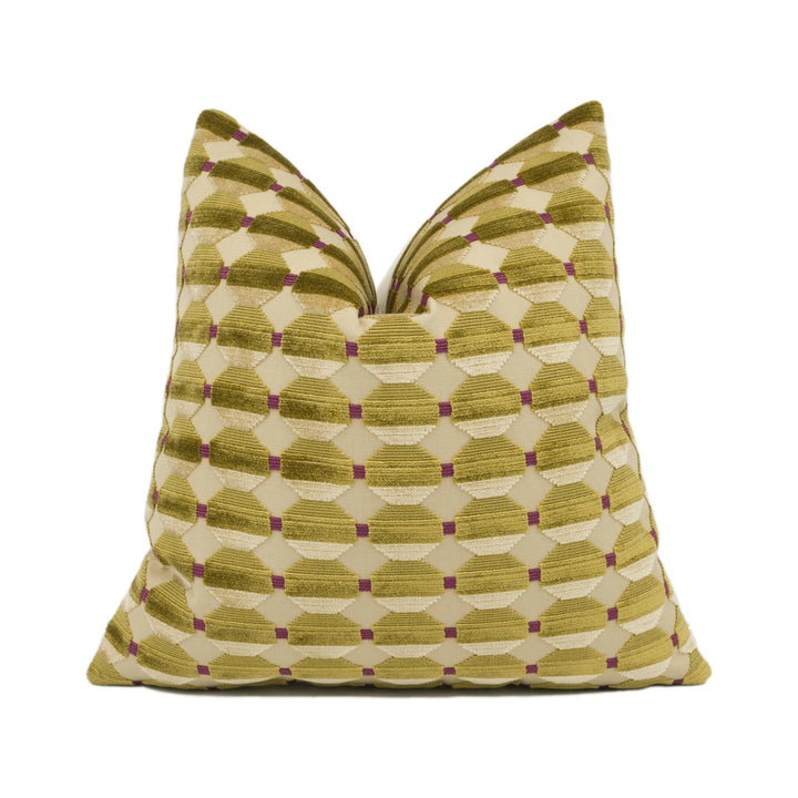 Zoffany - Abacus - Gold - Chic Modern Geometric Textured Chenille Cushion Cover - Handmade Throw Pillow - Designer Home Décor.