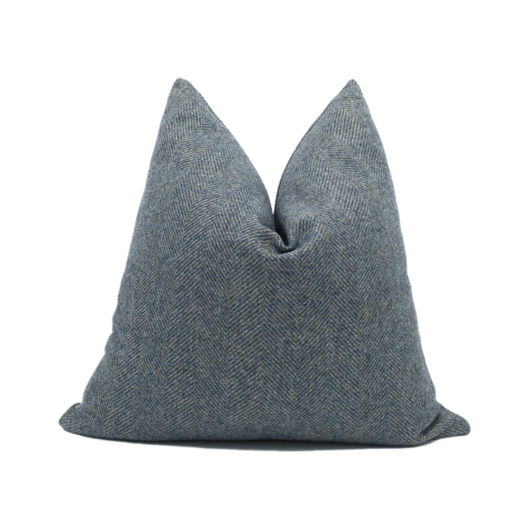 Abraham Moon - Glamis - Glacier -  100% Wool Cushion Cover - Designer Plaid Pillow Cover - Handmade Custom Abraham Moon Pillow.