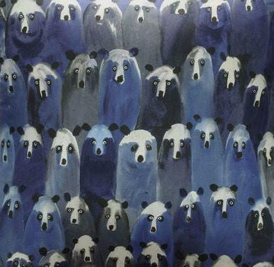 Holly Frean x Andrew Martin - Theatre - Midnight - Quirky Mischievous Bear Designer Cushion Cover - Luxury Throw Pillow - Handmade Home.