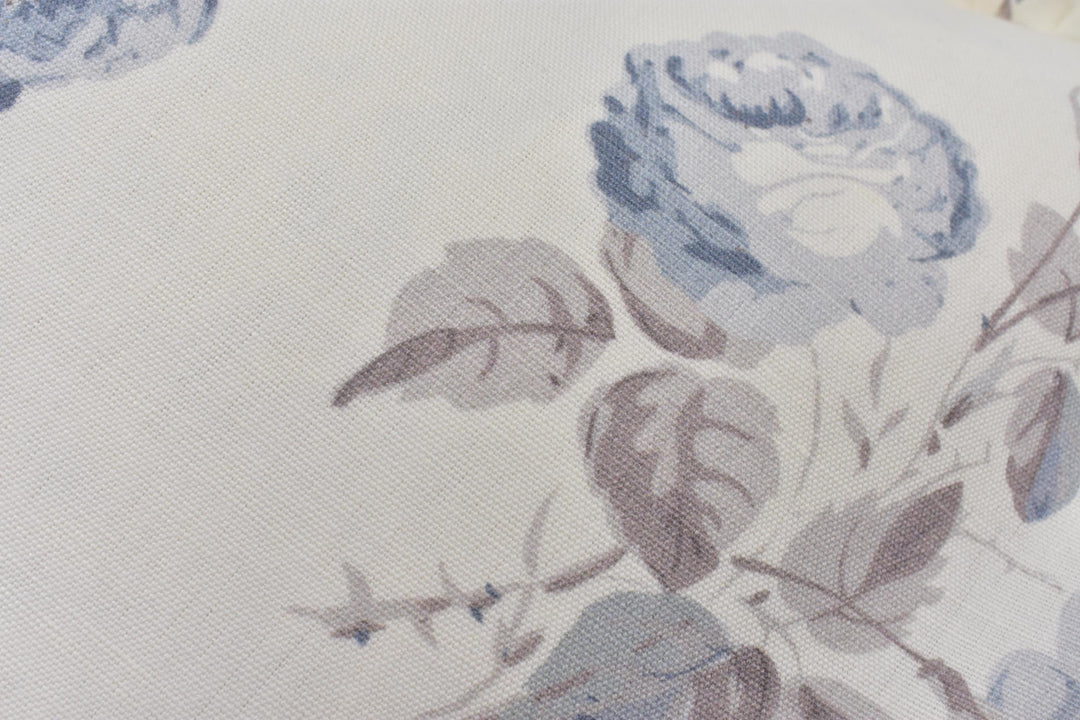 Colefax and Fowler – Bowood Union – Blue/Grey – Designer Floral Ruffle Cushion Cover