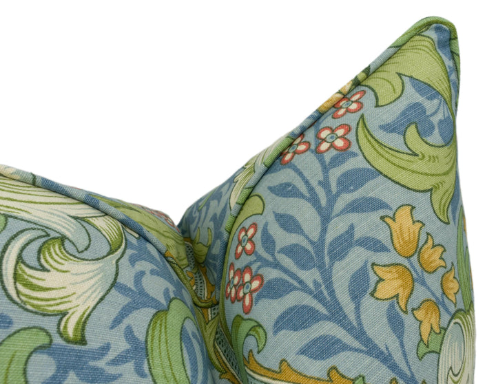 William Morris - Golden Lily Major - Mineral - Classic Bold Morris Floral Designer Cushion Cover - Luxury Throw Pillow - Handmade Home Decor.
