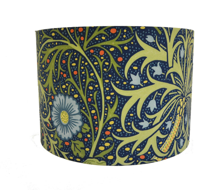 William Morris - Seaweed - Cobalt / Thyme - Lampshade Stunning Handmade.