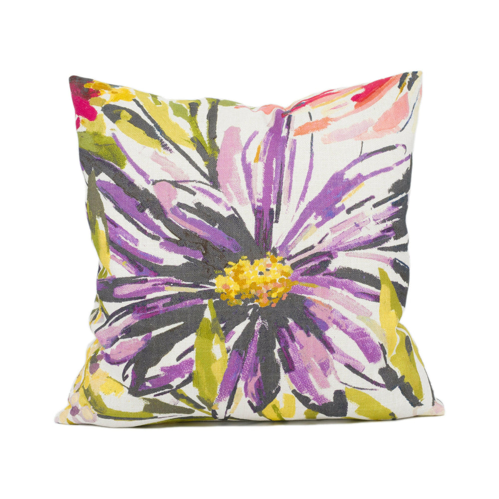 Harlequin - Floreale - Fuchsia / Heather / Lime - Large Scale Painterly Cushion Cover - Handmade Throw Pillow - Designer Home Décor.