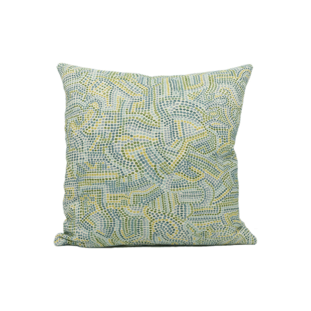 Schumacher - Galina - Sky - Modern Abstract Mosaic Pointillist Designer Cushion Cover - Luxury Throw Pillow - Handmade Home Décor.
