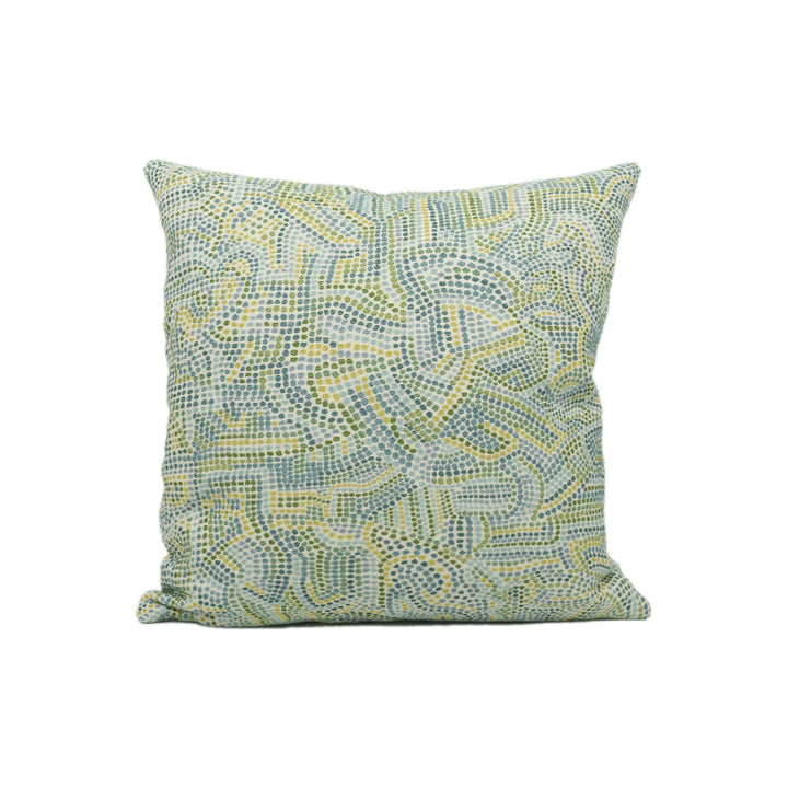 Schumacher - Galina - Sky - Modern Abstract Mosaic Pointillist Designer Cushion Cover - Luxury Throw Pillow - Handmade Home Décor.