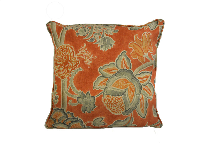 Sanderson - Shalimar - Russet / Flint - Cushion Cover Throw Pillow Designer Home Decor.
