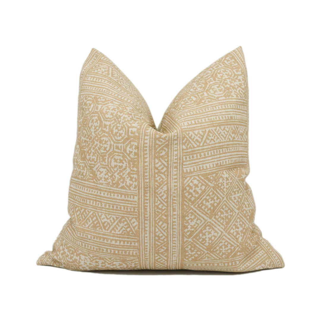 Andrew Martin - Ostuni - Almond - Italian Inspired Geometric Cushion Cover - Handmade Throw Pillow - Designer Home Décor.