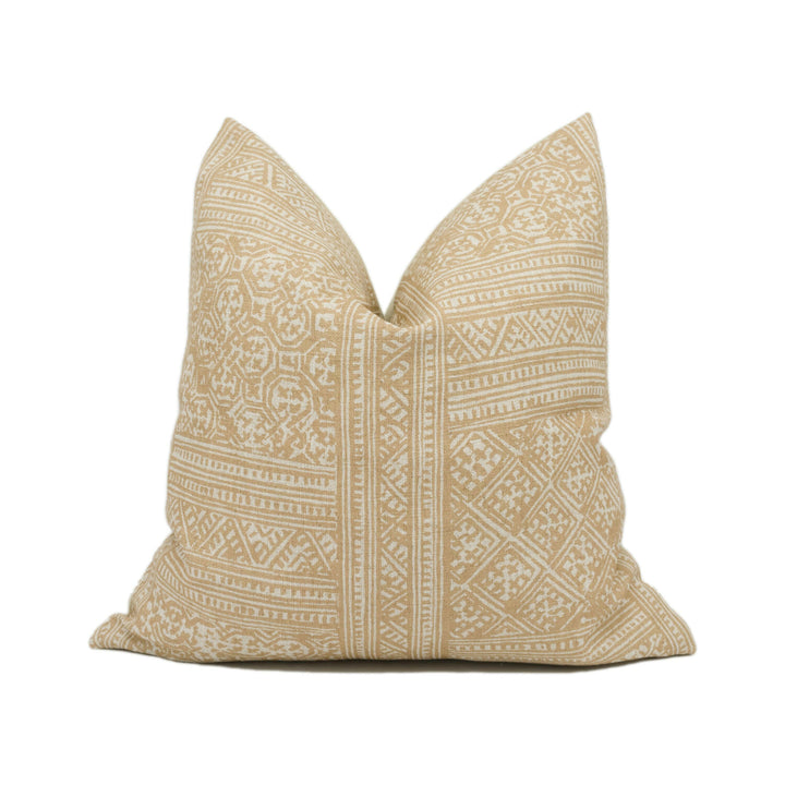 Andrew Martin - Ostuni - Almond - Italian Inspired Geometric Cushion Cover - Handmade Throw Pillow - Designer Home Décor.