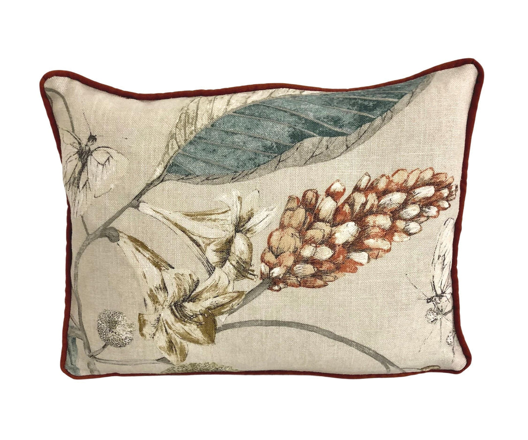 a pillow with a picture of a flower on it