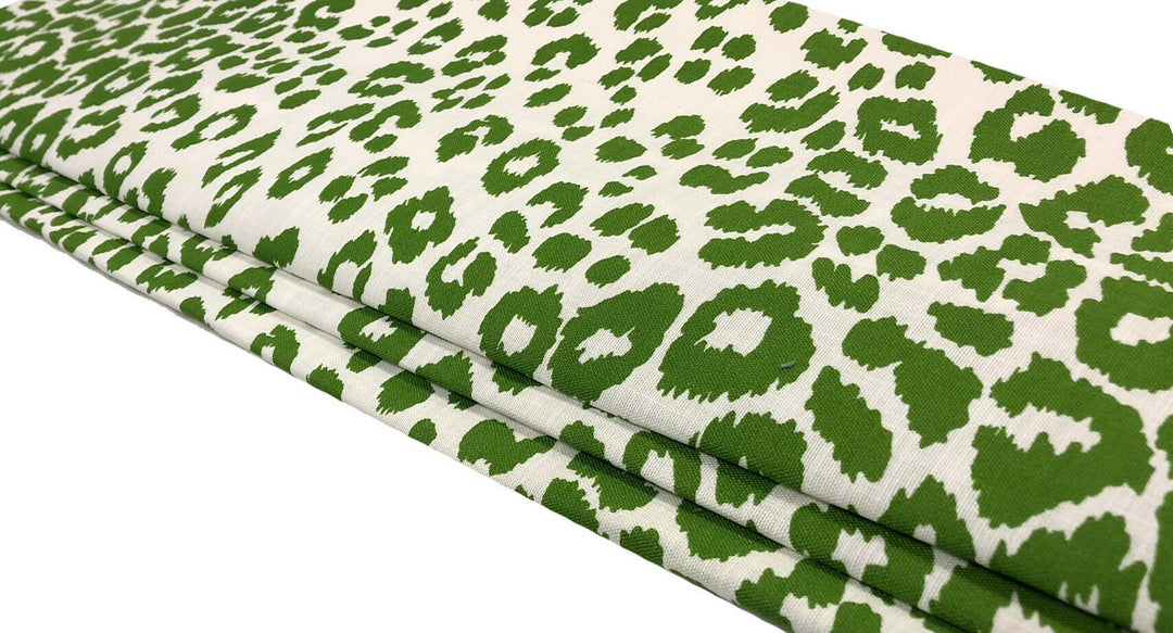 Schumacher - Iconic Leopard II - Green -  Made To Measure Professionally Made Roman Blind.