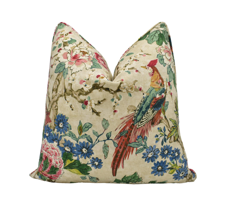 Colefax and Fowler - Jardine - Red / Green - Chinoiserie Bird And Peony