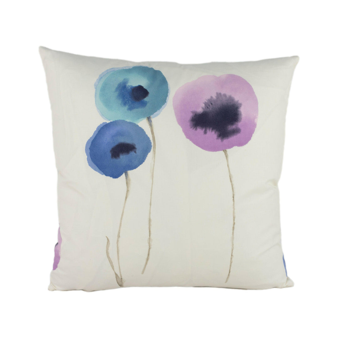 Sanderson - Poppies Watercolour - Indigo / Purple - Stunning Designer Cushion Cover Home Décor Throw Pillow.