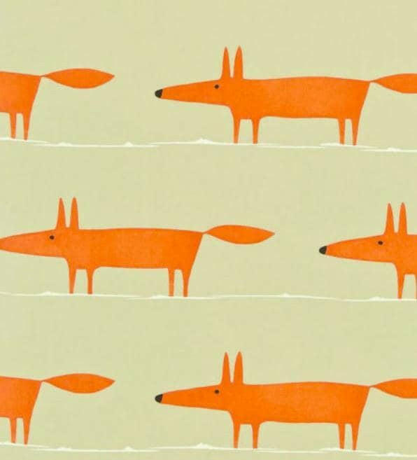 Scion - Mr Fox - Pair of 12" Double-Sided Cushion Covers - 8 Colours Available - Designer Throw Pillow Stunning Scatter Pillow Home Decor.