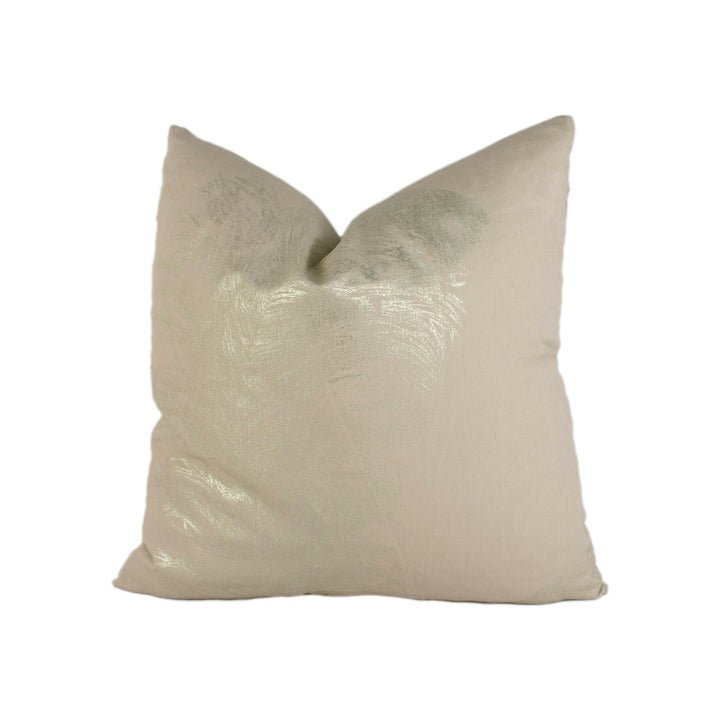 Harlequin - Operetta - Pebble - Extravagant Metallic Ostrich Feather Cushion Cover Throw Pillow Designer Home Decor.