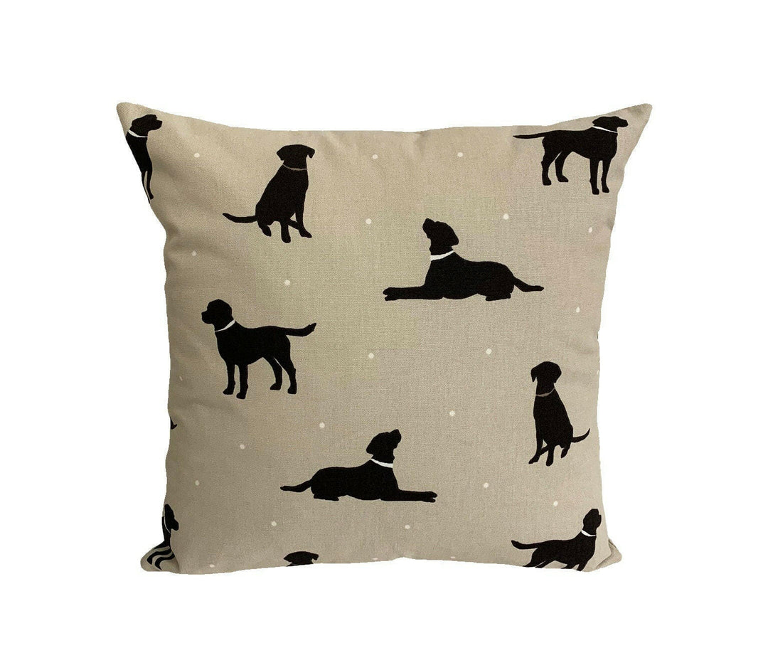 Clarke & Clarke x Studio G - Rover - Linen - Cute Dog Cushion Cover Throw Pillow Designer Home Decor.