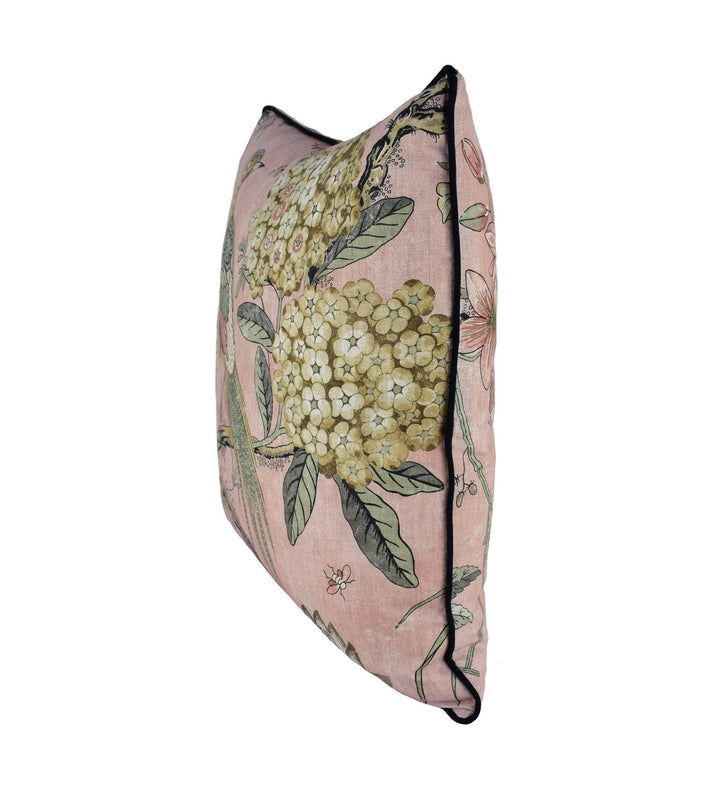 Anna French x Thibaut - Villeneuve - Blush - Antique Avant Garde Bird Designer Cushion Cover - Luxury Throw Pillow - Handmade Home Decor.