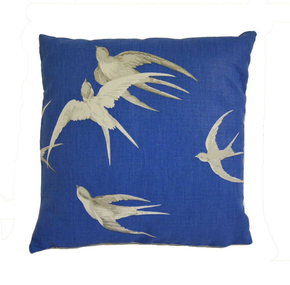 Sanderson - Swallows - Navy - Limited Edition Cushion Cover Throw Pillow Designer Home Decor.