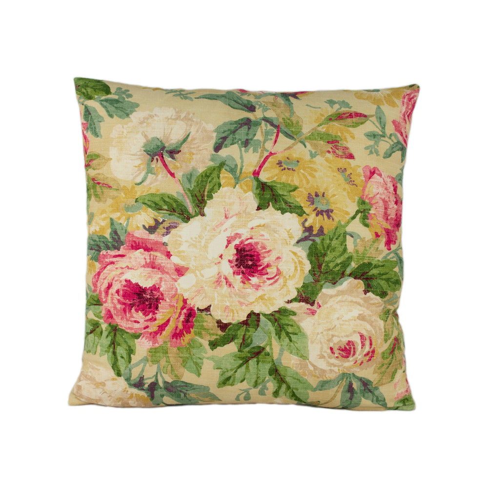 Sanderson - Amelia Rose - Crimson / Gold - Stunning Cushion Cover Designer Throw Pillow Home Decor.