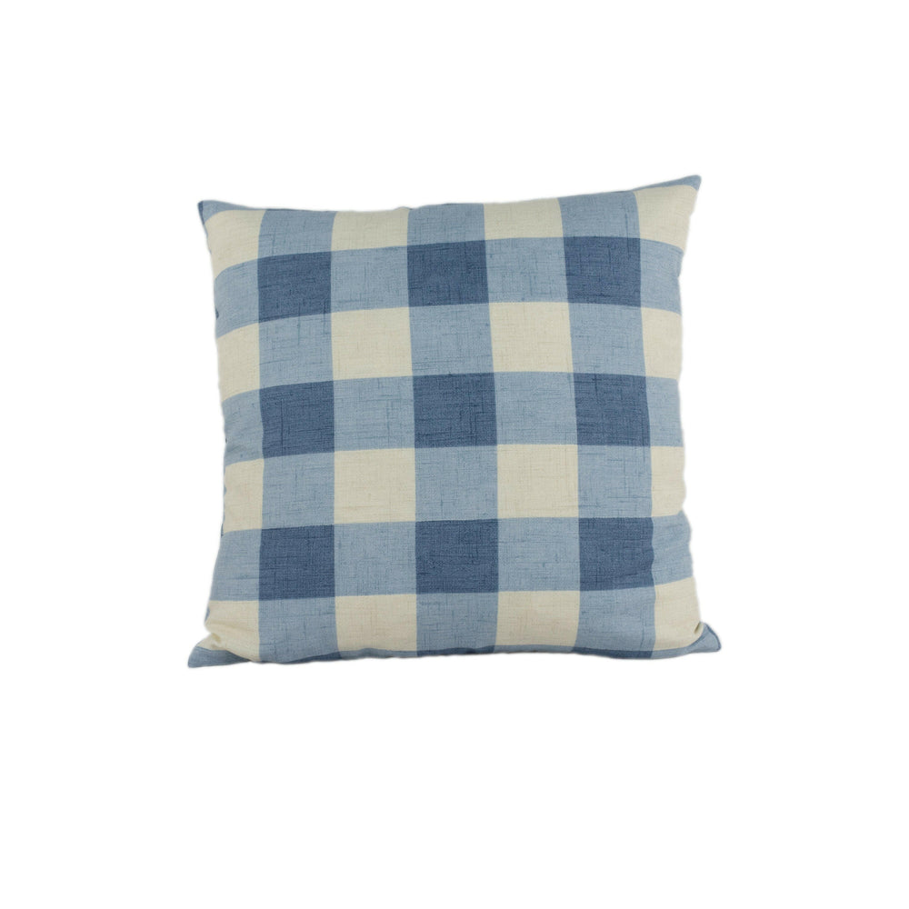 Clarke & Clarke - Polly - Chambray - Traditional Soft Gingham Check Designer Cushion Cover  - Luxury Throw Pillow - Handmade Home Decor.