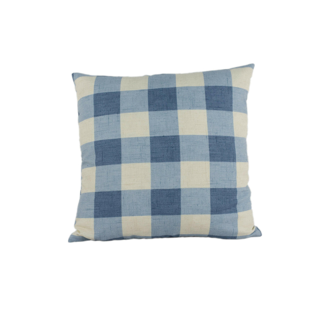 Clarke & Clarke - Polly - Chambray - Traditional Soft Gingham Check Designer Cushion Cover  - Luxury Throw Pillow - Handmade Home Decor.
