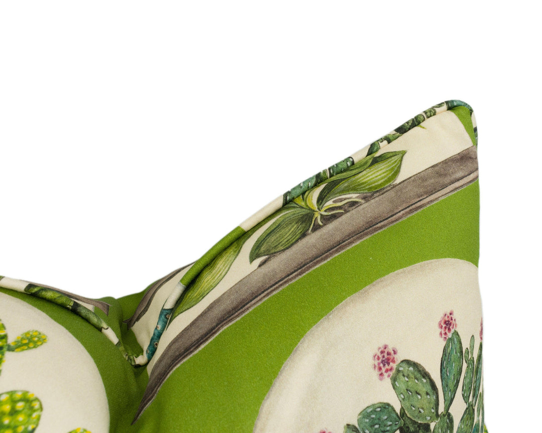 Sanderson - Terrariums - Botanical Green - Stunning Designer Cushion Cover Home Décor Throw Pillow.