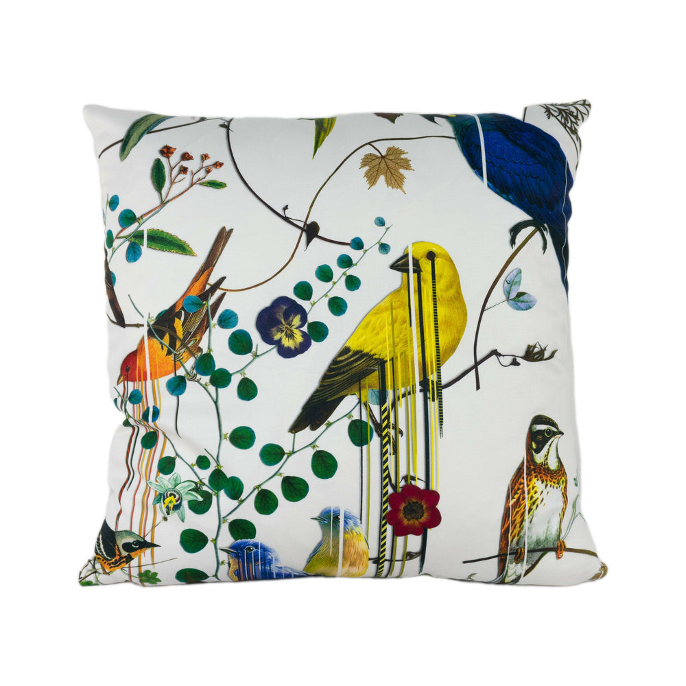 Christian Lacroix for Designers Guild - Birds Sinfonia - Perce Neige - Expressive Bird Iconic Designer Cushion Cover - Luxury Throw Pillow.