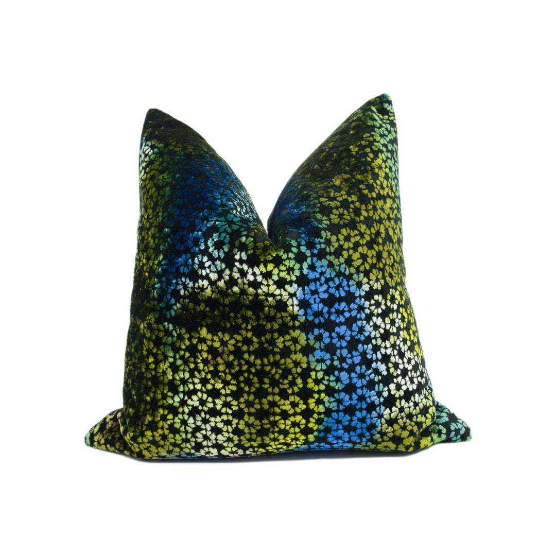 Designers Guild - Iguacu - Malachite - Modern Colourful Abstract Velvet Cushion Cover - Handmade Throw Pillow - Designer Home Décor.