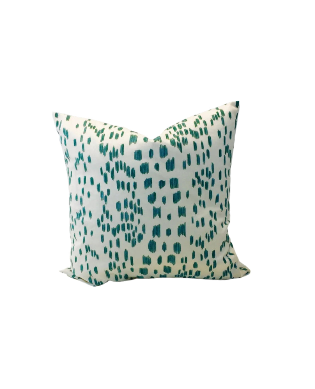 Brunschwig &amp; Fils – Les Touches – Aqua – Cushion Cover – Vibrant Spotted Cotton