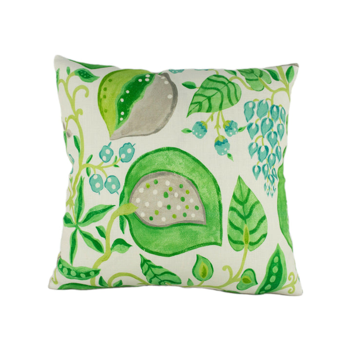 Sanderson - Peas & Pods - Leaf Green / Ivory - Stunning Designer Cushion Cover Home Décor Throw Pillow.