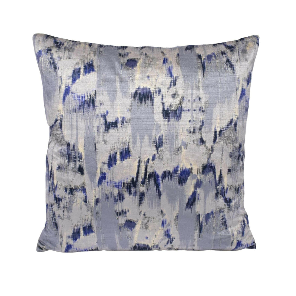 Swaffer - Quartz - 03 Silver Bleu - Fractured Crystal Quartz Designer Velvet Cushion Cover - Luxury Throw Pillow - Handmade Home Decor.
