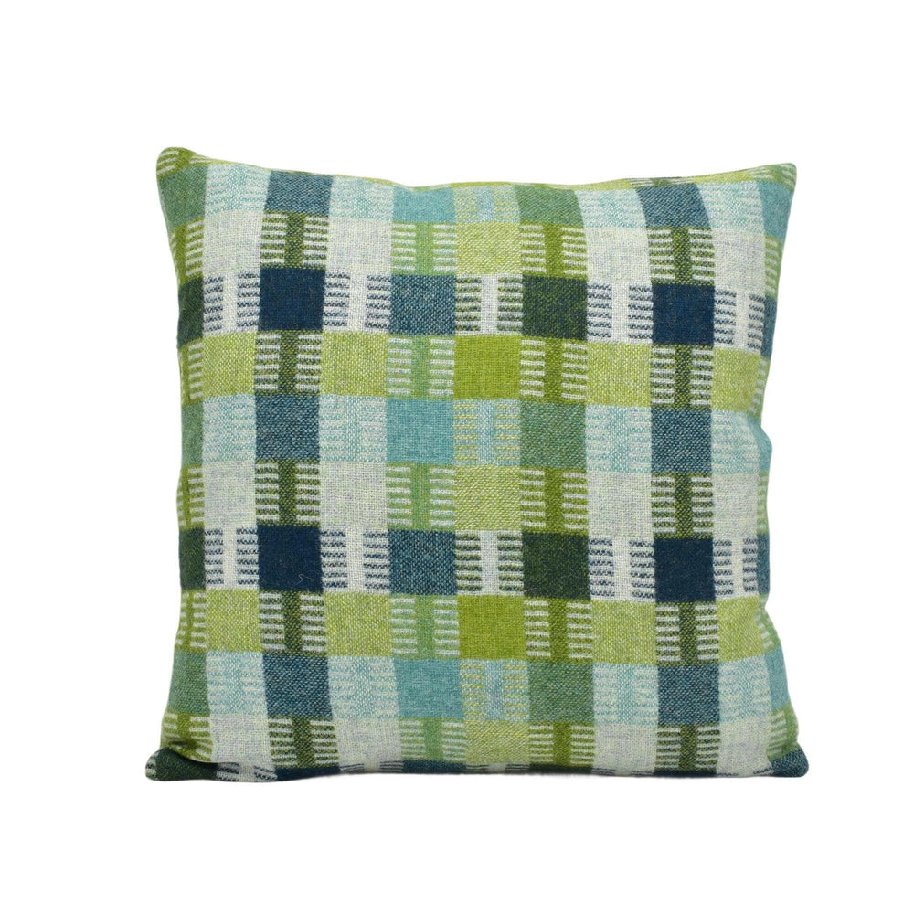 Abraham Moon - Salk - Green -  100% Wool Timeless Elegant - Humane Sustainable Eco Friendly - Designer Cushion Cover - Luxury Throw Pillow.