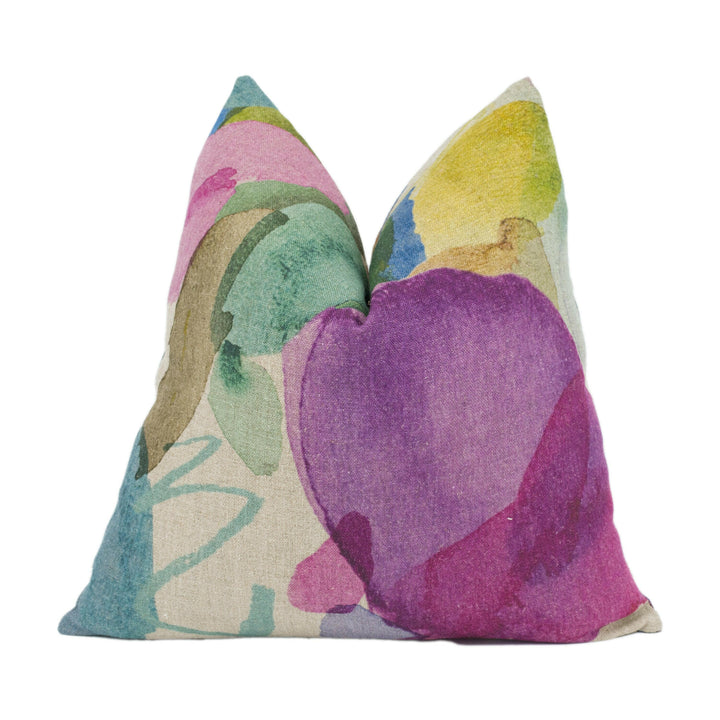 Bluebellgray - Big Archie - Linen - Stunning Watercolour Cushion Cover Handmade Throw Pillow Designer Home Décor.