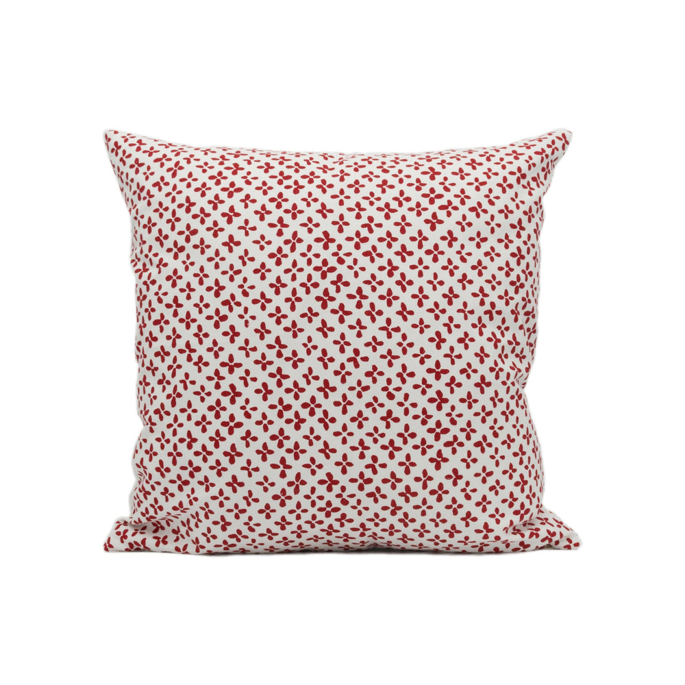 Schumacher - Emerson - Red - Fun Small Scale Geometric Quatrefoil Inspired Cushion Cover - Handmade Throw Pillow - Designer Home Décor.