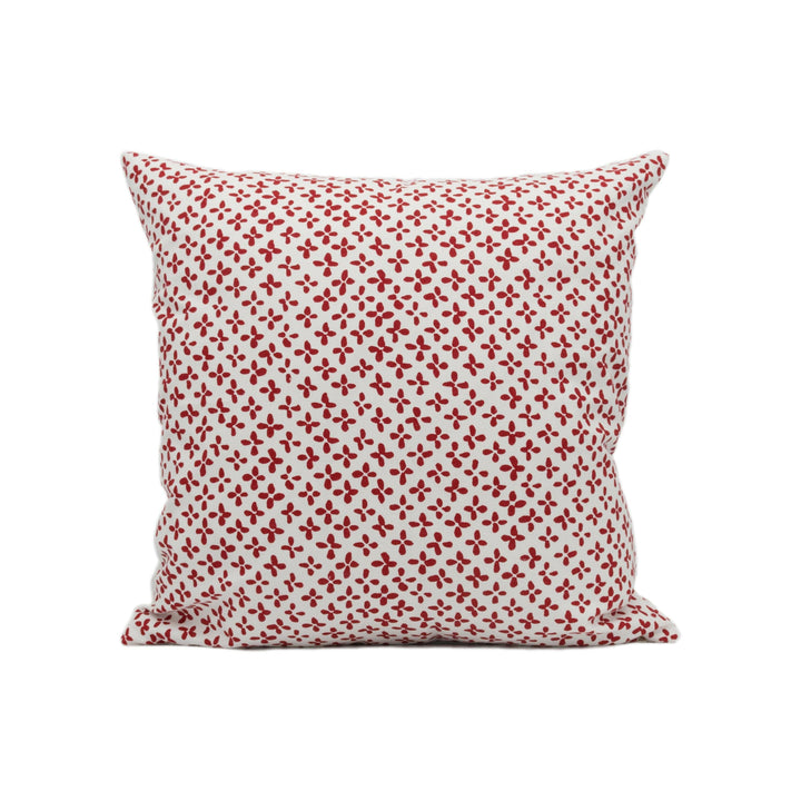 Schumacher - Emerson - Red - Fun Small Scale Geometric Quatrefoil Inspired Cushion Cover - Handmade Throw Pillow - Designer Home Décor.