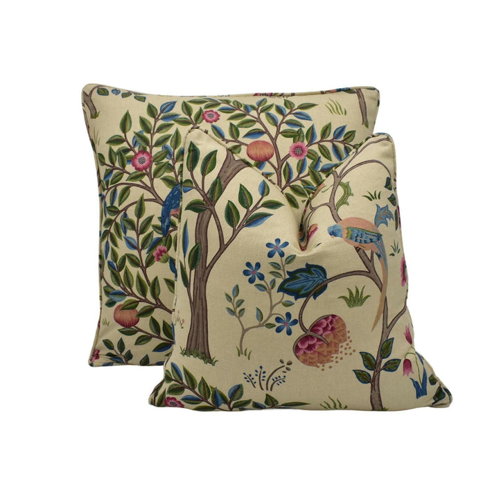 William Morris - Kelmscott Tree - Woad / Wine - Beautiful Heritage Classic English Designer Cushion Cover - Luxury Handmade Throw Pillow.