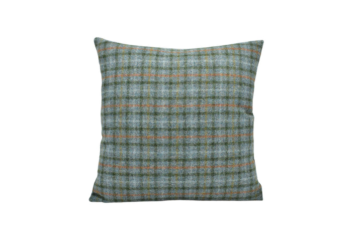 Abraham Moon - Balmoral - Eau De Nil -  100% Wool Cushion Cover - Designer Plaid Pillow Cover - Handmade Custom Abraham Moon Pillow.