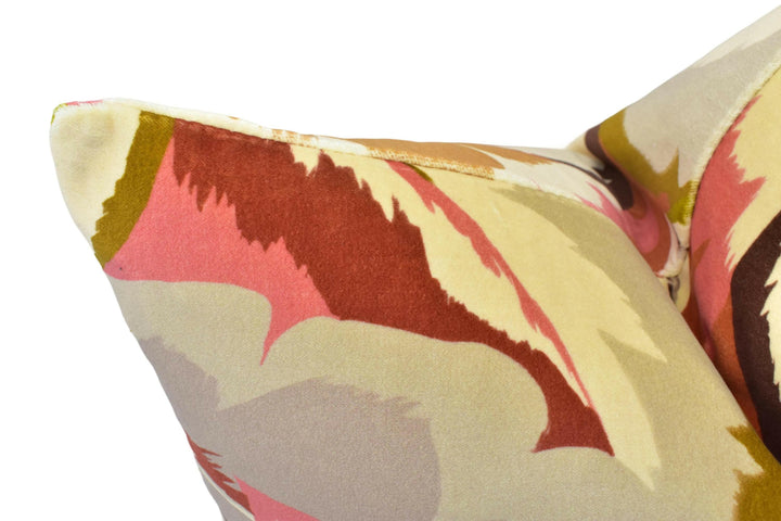 Harlequin - Calathea - Amber Light / Brazilian Rosewood / Pomegranate / Shiitake - Bold Tropical Designer Plant Cushion Cover - Throw Pillow.