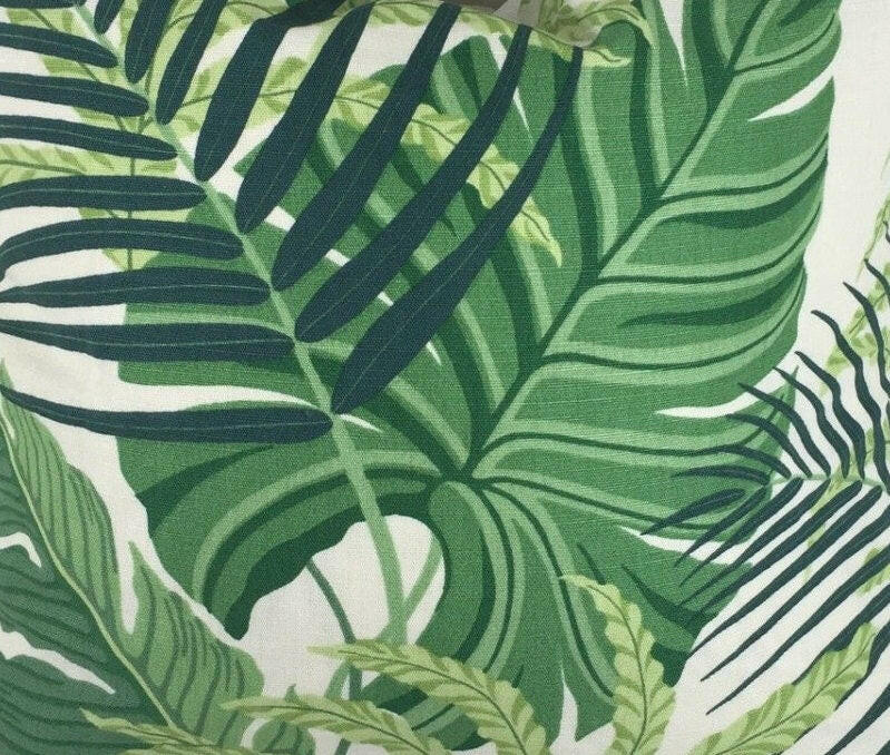 Sanderson - Manila - Green / Ivory - Cushion Cover Throw Pillow Designer Home Decor.