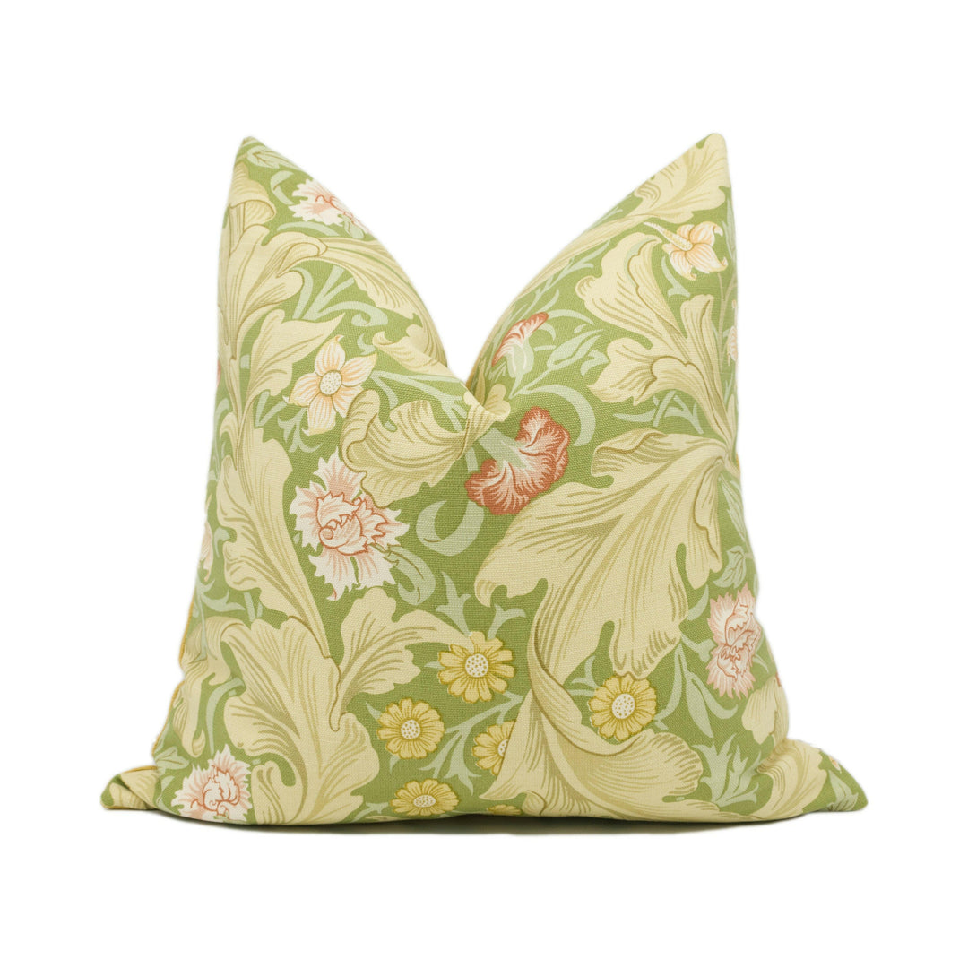 William Morris - Leicester - Green - Scrolling Acanthus Leaf Cushion Cover - Handmade Throw Pillow - Designer Home Décor.