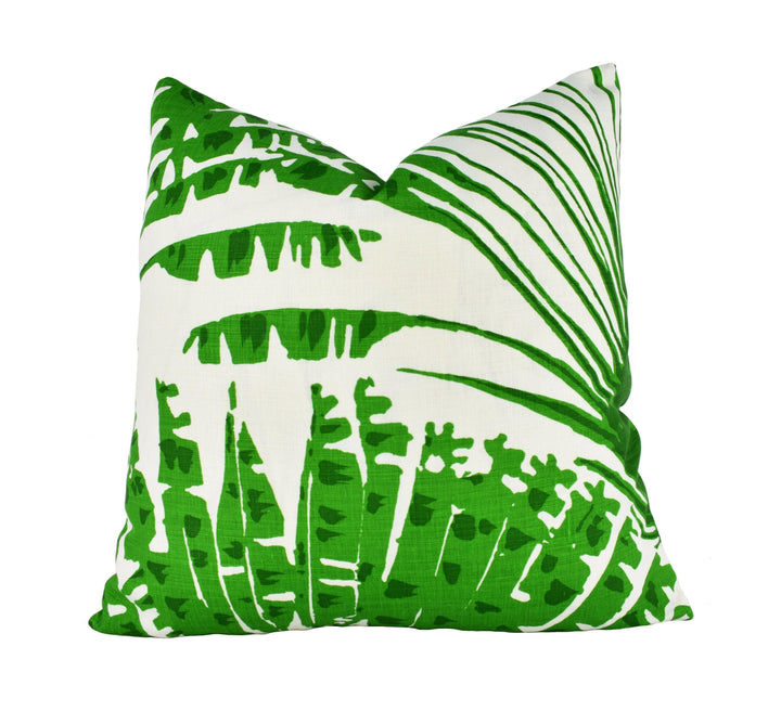Christopher Farr x Michael Szell - Palma - Green - Iconic Fresh Palm Tree Designer Cushion Cover - Luxury Throw Pillow Handmade Home Decor.