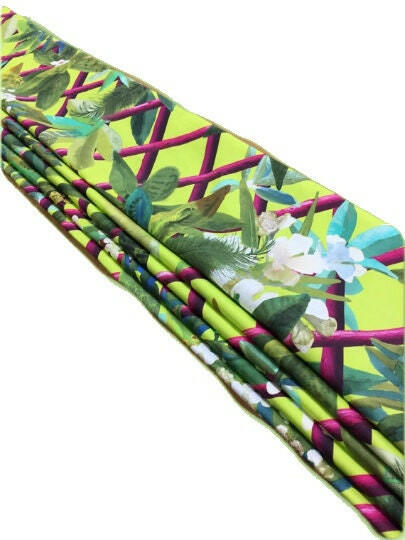 Designers guild - Canopy - Lime -  Made To Measure Professionally Made Roman Blind Stab stitched no visible stitches beautifully made.