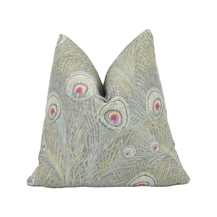 Liberty Art - Hera - Opal - Stunning Peacock Feather Handmade Cushion Cover Throw Pillow Home Décor.