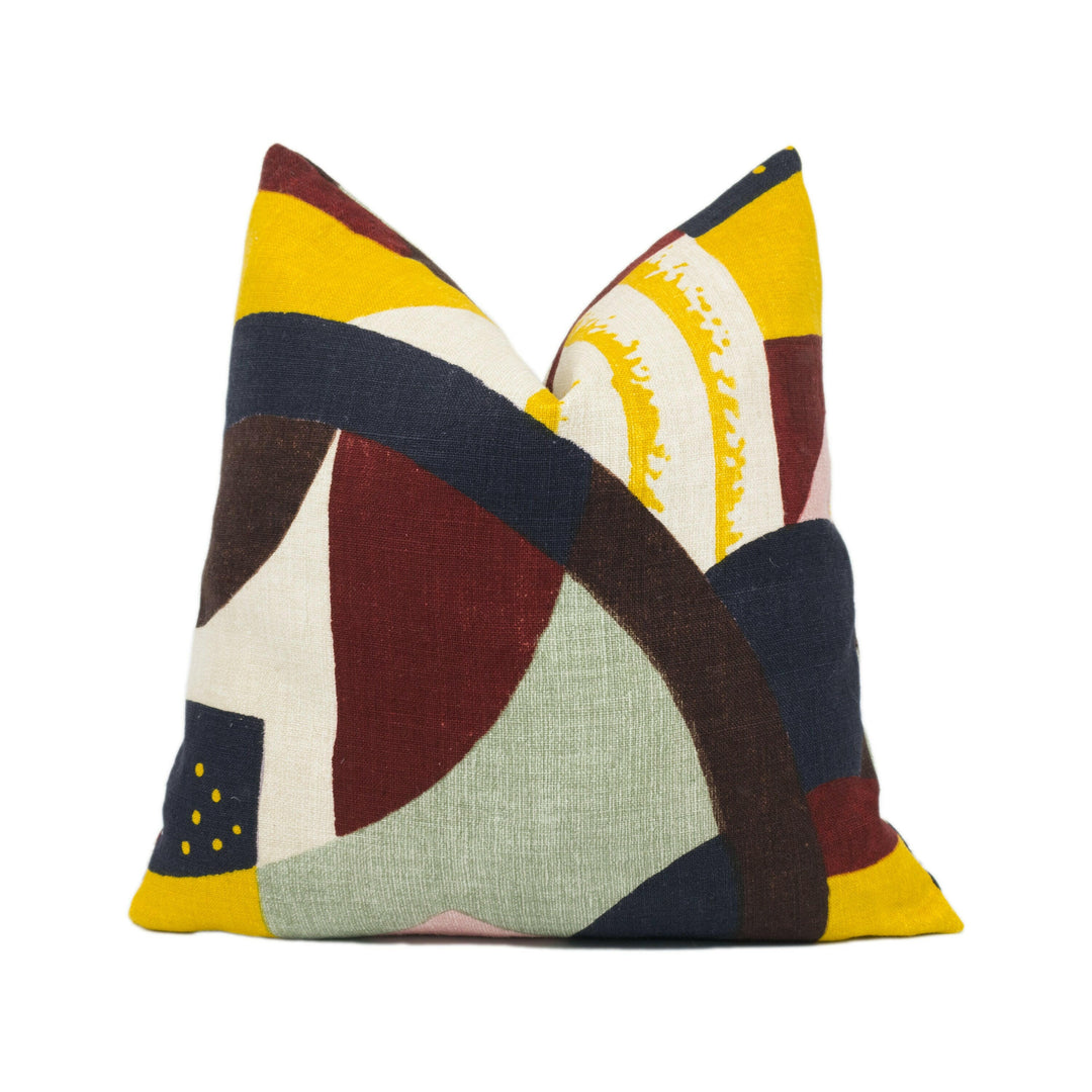 Zoffany - Abstract 1928 - Multi - Bold Bauhaus Influenced Cushion Cover Handmade Throw Pillow Designer Home Décor.