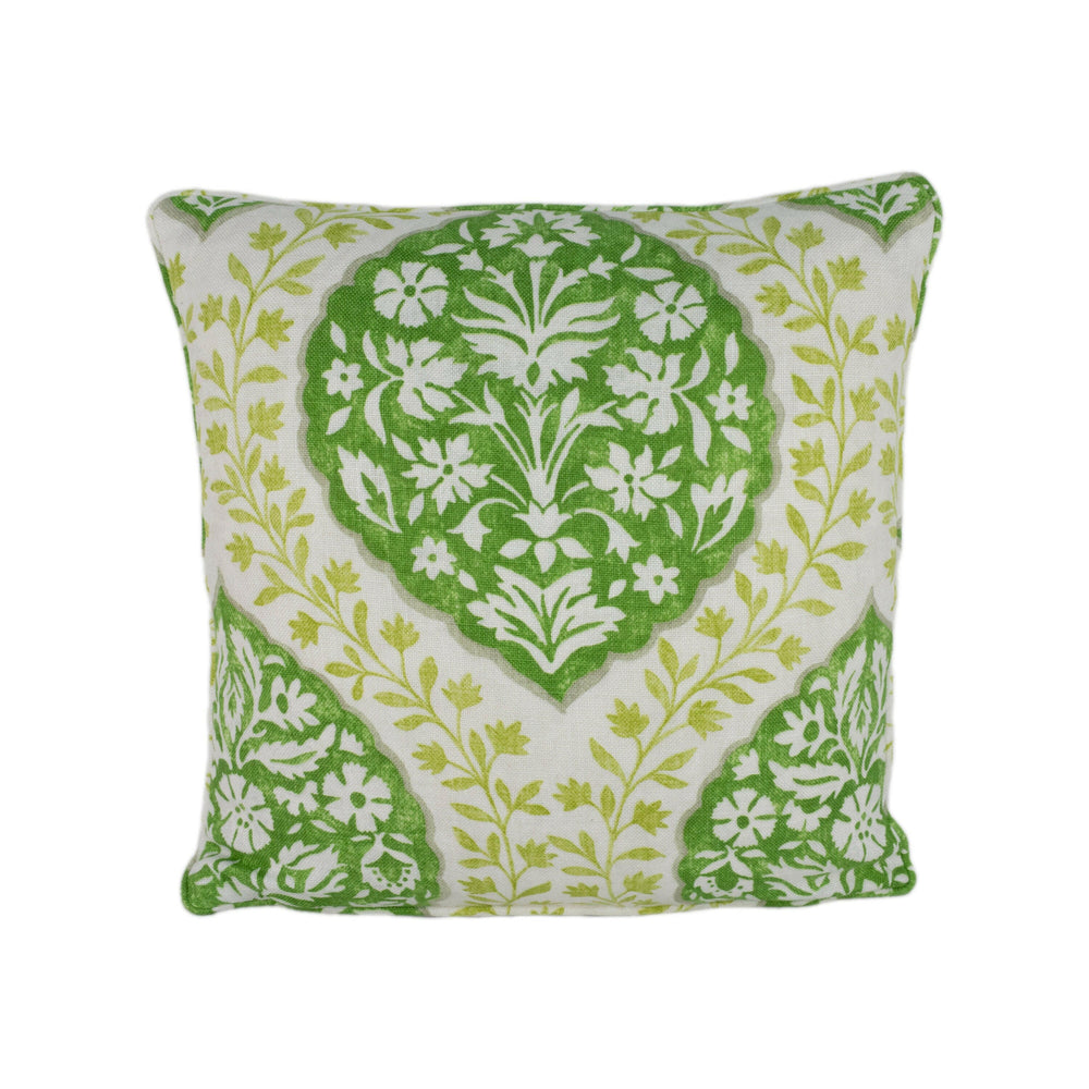 Nina Campbell - Marguerite - Green / Ivory -  Cushion Cover Pillow Throw Designer Home Decor.