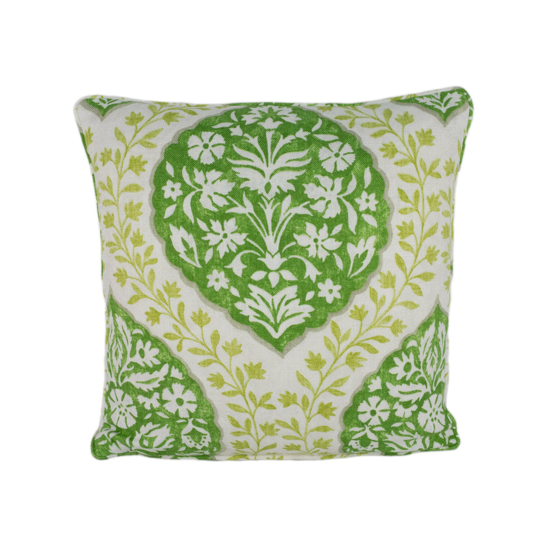 Nina Campbell - Marguerite - Green / Ivory -  Cushion Cover Pillow Throw Designer Home Decor.