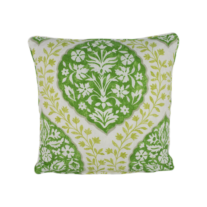 Nina Campbell - Marguerite - Green / Ivory -  Cushion Cover Pillow Throw Designer Home Decor.