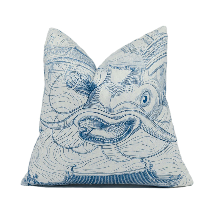 Zoffany - Eastern Palace - Indigo - Elegant Japanese Inspired Cushion Cover - Handmade Throw Pillow - Designer Home Décor.